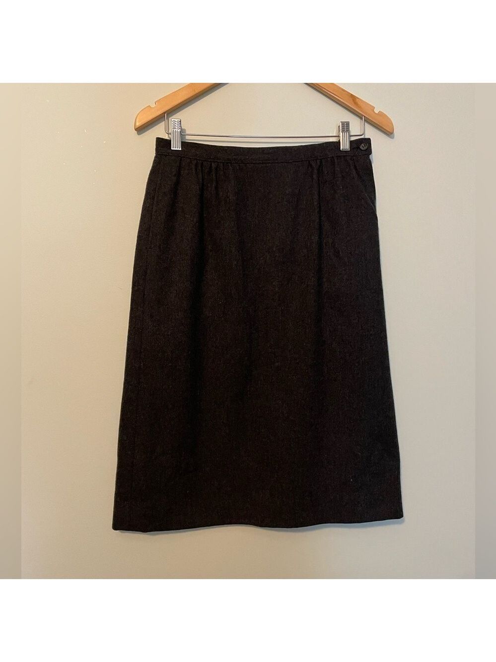 Pendleton Vintage Grey Virgin Wool Skirt Petite